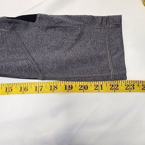 LULULEMON Pace Rival Crop 22” Heathered Black/Black Size 4 D12 - Picture 10 of 13